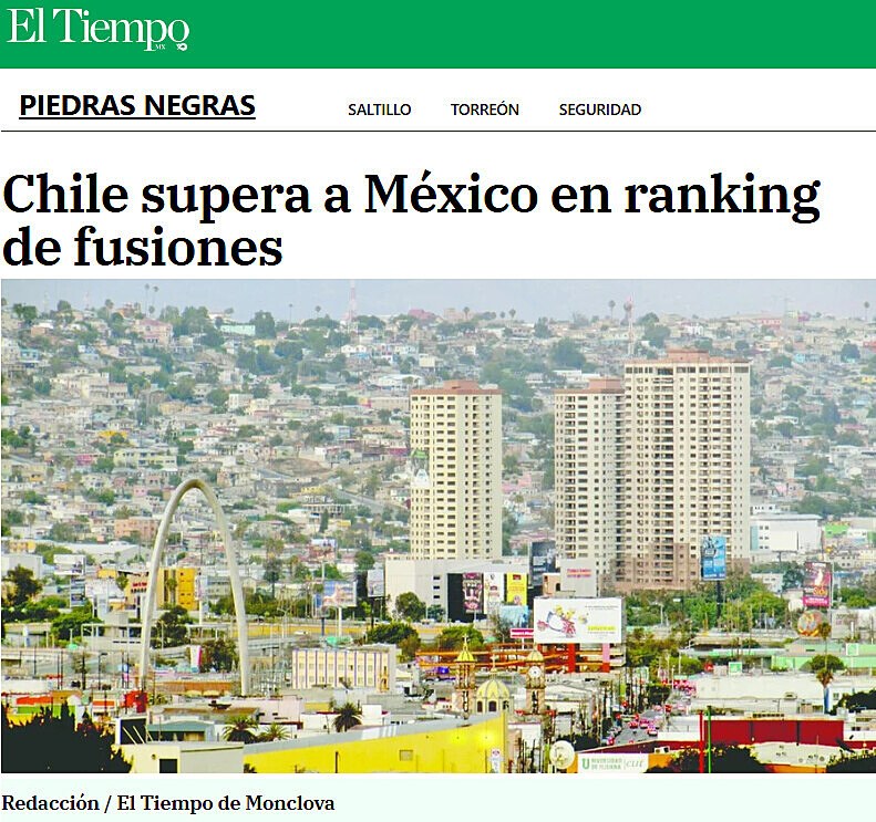 Chile supera a Mxico en ranking de fusiones